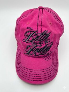 Better Bodies Pink Graphic Embroidered Baseball Cap Hat Size S/M